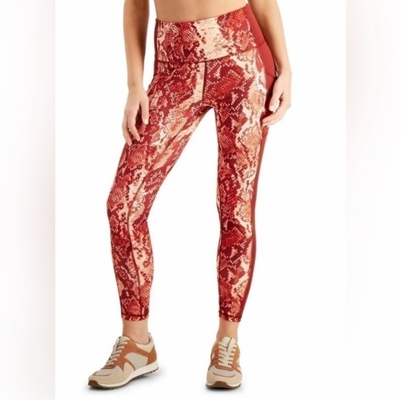 Ideology Pants - “IDEOLOGY” Compression Leggings with a Snake Pattern.